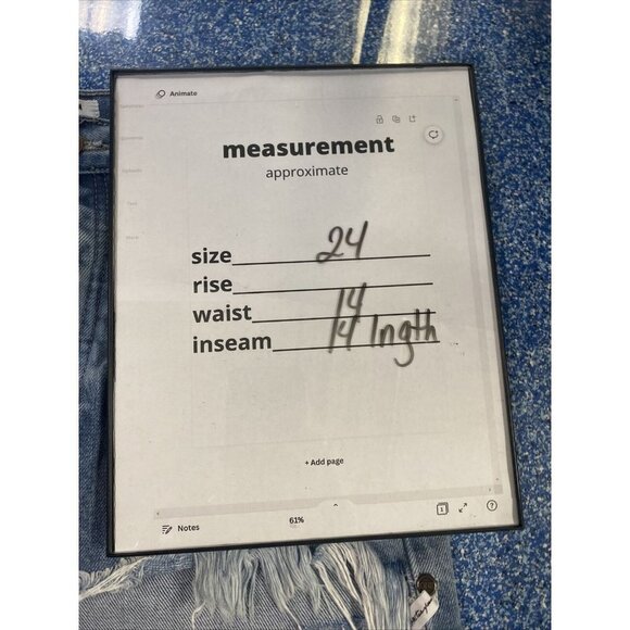 One Teaspoon Womens Junkyard Distressed Blue Denim Skirt Size 24 - Picture 6 of 6